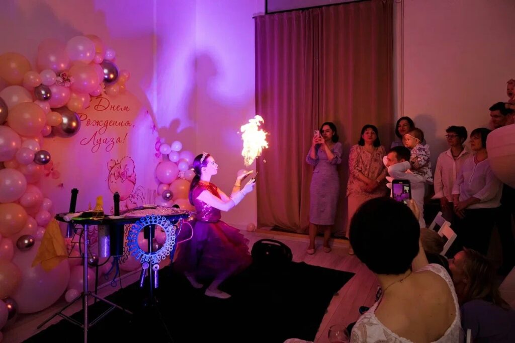 Шоу мыльных пузырей